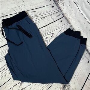 Blanc Noir Blue Joggers with Black Details